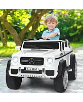 Hongge 12V Licensed Mercedes-Benz Kids Ride On Car-White