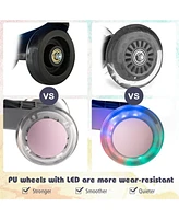 Hongge Wiggle Car Ride-on Toy with Flashing Wheels-Pink