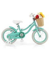 Hongge 14-Inch Kids Bike Adjustable with Training Wheels for 3-5 Years Old