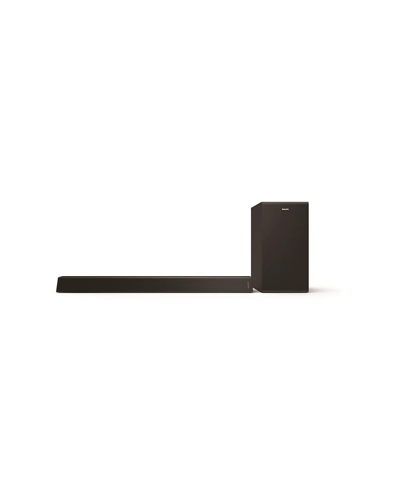 Philips 2.1 Channel Soundbar with Wireless Subwoofer, Bluetooth Streaming, Dolby Audio, Hdmi Arc, and Multiple Sound Modes - Black