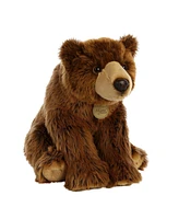 Aurora Large Grizzly Miyoni Realistic Plush Toy Brown 15"