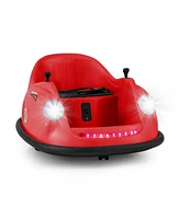 Hongge 12V Electric Kids Ride on Bumper Car Battery Powered Bumping Car with Remote Control-Red