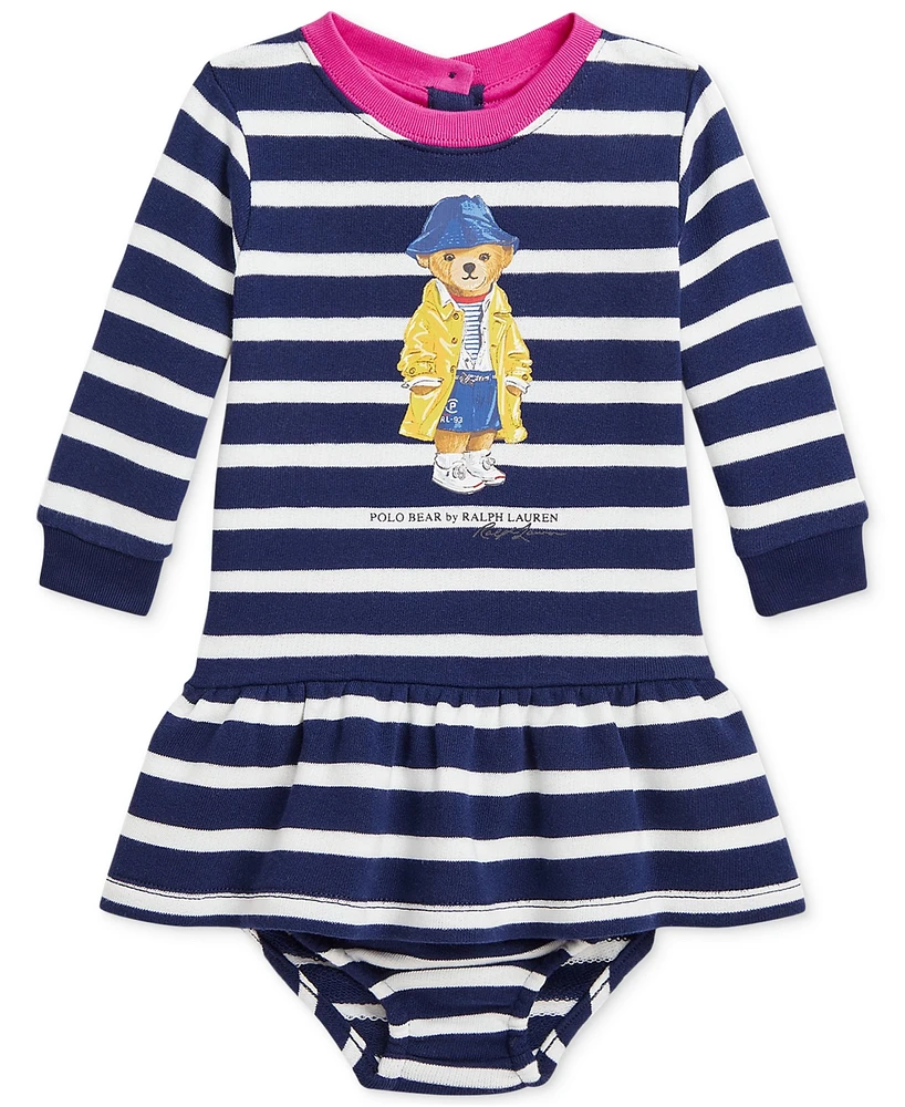 Polo Ralph Lauren Baby Girls Striped Bear Dress