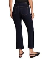 Jones New York Petite High Rise Kick Flare Cropped Jeans