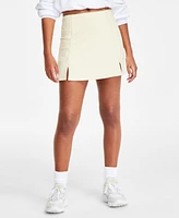 Madden Girl Juniors' Double-Slit Pull-On Mini Skirt