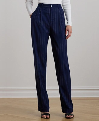 Lauren Ralph Lauren Women's Pinstripe Wool-Blend Twill Pants