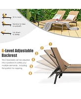 Inolait 2-Person Patio Chaise Lounge with Middle Panel