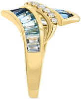 Effy Multi-Topaz (1-1/3 ct. t.w.) & Diamond (1/6 ct. t.w) Bypass Statement Ring in 14k Yellow Gold