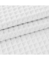 Awesome Home Cotton Blend Soft Waffle Weave Shower Curtain, 72"X96"