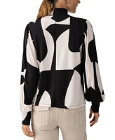 Sanctuary Women's On The Spot Mock Neck Blouse