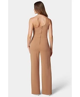 Bebe Women's One Shoulder Core Jumpsuit