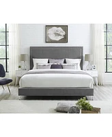 Inspired Home Samuele Velvet Platform Bed King