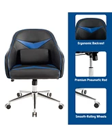 Costway Office Chair Task Desk Adjustable Height w/ Massage Lumbar Support