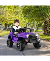 Hongge 12V Kids Ride On Truck with Remote Control and Headlights