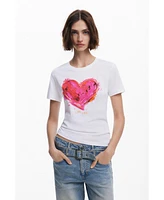 Desigual Women's Heart T-shirt