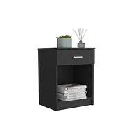 Depot E-Shop Beryl Nightstand, One Drawer, Low Shelf, Superior Top