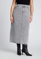 Eloquii Plus Denim Midi Skirt