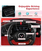 Hongge 12V Electric Kids Ride On Car Licensed Chevrolet Corvette C8 with Remote Control Ages 3+ Years Old