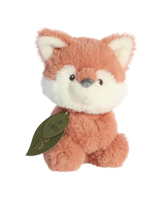 ebba Small Fox Kit Rattle Eco Eco-Friendly Baby Plush Toy Orange 6"