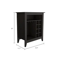 Depot E-shop Mojito Bar Cabinet, Six Built-in Wine Rack, One Open Drawer, Shelf