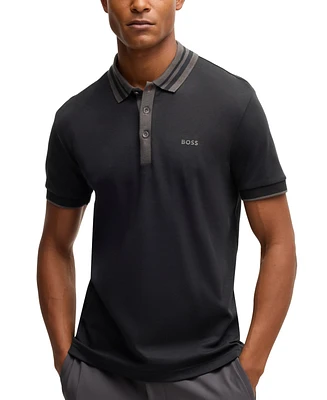 Boss by Hugo Men's Striped Collar Polo