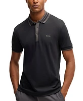 Boss by Hugo Men's Slim-Fit Striped-Collar Polo