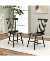 Sugift Set of 2 Windsor Dining Chairs with High Spindle Back