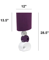 Lalia Home 28.5" Modern Stacked Circle Table Lamp