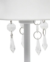 Creekwood Home 17.25" Contemporary Crystal Droplet Table Lamp
