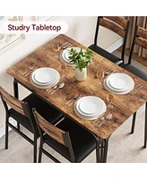 gaomon Dining Table for 4, Small Table and Chairs Set of 5, Dinette Set for 4, 5 Piece Kitchen & Dining Room Sets