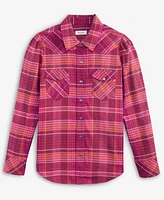 On 34th Women's Plaid Puff Sleeve Flannel Shirt, Exclusively at Macy's