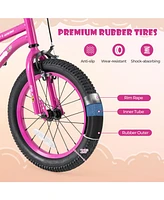 Hongge 16-Inch Kids Bike for 4-7 Years Old Adjustable with Removable Training Wheels