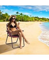 Vebreda 6 Pieces Folding Beach Chair Camping Lawn Webbing Chair