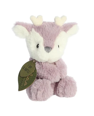 ebba Small Fawn Rattle Eco Eco-Friendly Baby Plush Toy Purple 6"