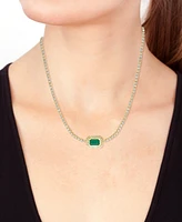 Effy Emerald (1/2 ct. t.w.) & Diamond (1-5/8 ct. t.w.) Fancy Pendant Necklace in 14k Gold, 18" + 1" extender