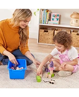 ECR4Kids 10 Cubby Tray Cabinet with Scoop Front Storage Bins, 5x2, Natural, Contemporary