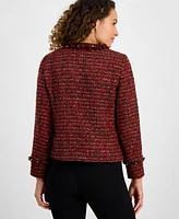 Anne Klein Petite Tweed Open-Front Jacket