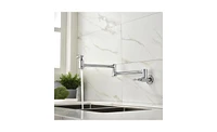 Slickblue Wall-Mount Folding Pot Filler Faucet for Space-Saving and Convenient Kitchen Use