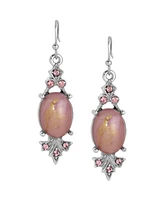 2028 Acrylic Stone Crystal Accent Drop Earrings