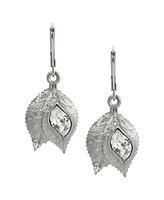 2028 Crystal Leaf Drop Earrings