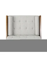 Streamdale Furniture Mid-Century Modern Retro Club Chair With Button-Tufted Stitching And Gold-Tipped Legs