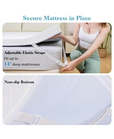 Costway 3" Gel-Infused Memory Foam Mattress Topper with Removable & Washable Cover