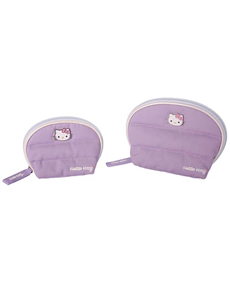 Hello Kitty Sanrio Purple Large and Small Dome Cosmetic Travel Bag