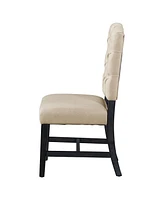 Streamdale Furniture Retro Style Dining Chair Set with 4 Upholstered Chairs for Dining Room and Living Room (Espresso)