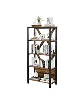 Gaomon Tier Bookshelf with Led Lights, Bookcase with Open Display Shelves