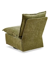 Streamdale Furniture Detachable Green Chenille Single 360 Swivel Rocking Rocker,360 Swivel Sofa Chair & Single Sofa Lounge, Comfortable Seating for Li