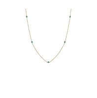 By Adina Eden Turquoise Multi Bezel Embedded Necklace 14K