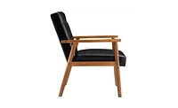 Slickblue Retro Modern Wooden Single Chair for Stylish Home Decor and Comfortable Seating