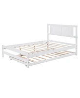 Slickblue Platform Bed with Adjustable Trundle for Versatile Sleep Solutions and Space Efficiency