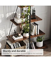 gaomon Bookcase, 4-Tier Ladder Bookshelf, A-Shaped Ladder Shelf Display